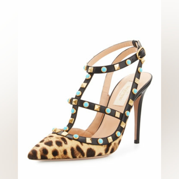 Valentino Garavani Rockstud Leopard Stilettos !!! - Picture 3 of 11